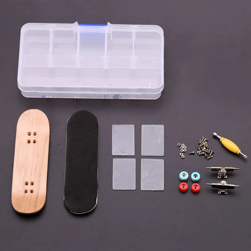 NEW Mini Skateboard Finger Board Sport Games Kids Toy Gifts Baby DIY Maple Finger Skateboard Bearing Wheel PU Anti-skid Pad
