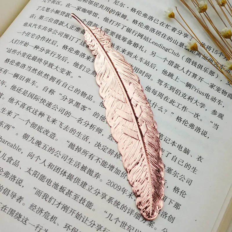 Metal Feather Bookmark Book Markers Wedding Gifts for Guests Bridesmaid Gifts Baby Souvenirs Back To School Party Favors Present